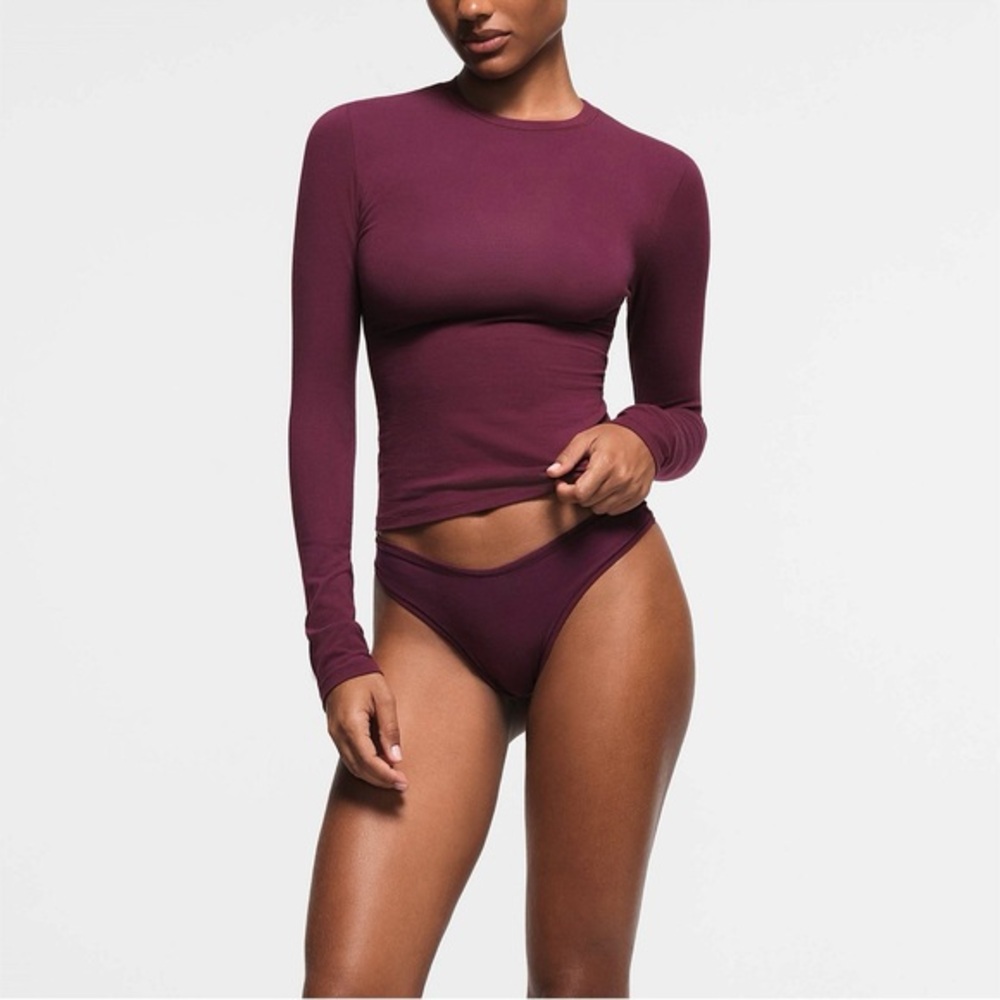 SKIMS Cotton Jersey Long Sleeve T Shirt